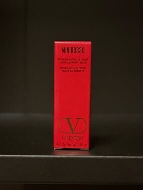Valentino MiniRosso Satin Lip Color - Gold and Red Box